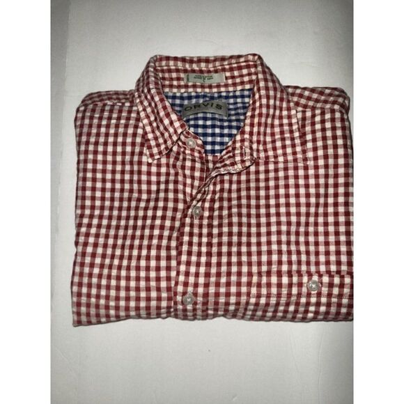 Mens ORVIS Plaid Button Down Casual Short Sleeve Shirt Size Large - Picture 1 of 4